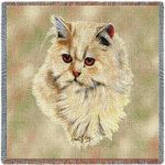 Cream Persian Cat Small Blanket